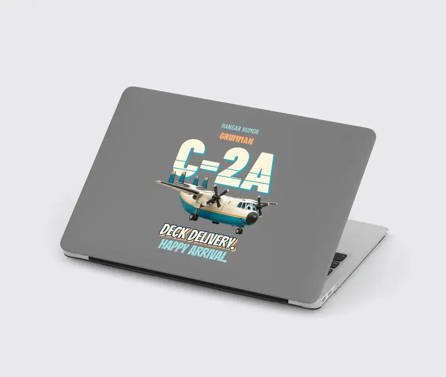 Grumman C-2A Greyhound - Deck delivery. Happy arrival. design on gray MacBook case