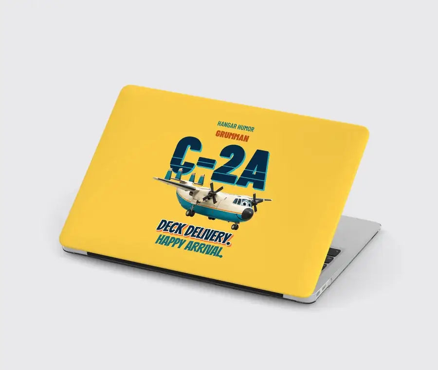 Grumman C-2A Greyhound - Deck delivery. Happy arrival. design on yellow MacBook case