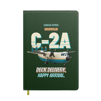 Thumbnail for Grumman C-2A Greyhound - Deck delivery. Happy arrival. design on dark green notebook