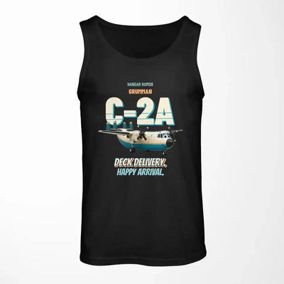 Grumman C-2A Greyhound - Deck delivery. Happy arrival. design on black tank top