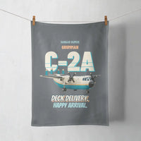 Thumbnail for Grumman C-2A Greyhound - Deck delivery. Happy arrival. design on gray towel