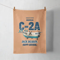 Thumbnail for Grumman C-2A Greyhound - Deck delivery. Happy arrival. design on orange towel