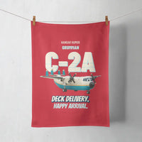 Thumbnail for Grumman C-2A Greyhound - Deck delivery. Happy arrival. design on red towel