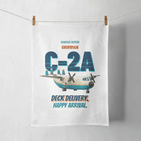 Thumbnail for Grumman C-2A Greyhound - Deck delivery. Happy arrival. design on white towel