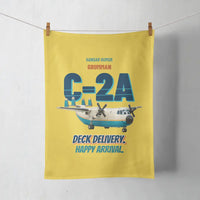 Thumbnail for Grumman C-2A Greyhound - Deck delivery. Happy arrival. design on yellow towel