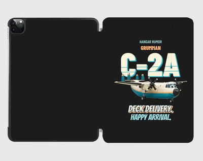 Grumman C-2A Greyhound - Deck delivery. Happy arrival. design on black ipad tablet case