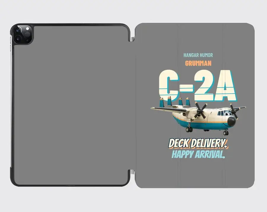 Grumman C-2A Greyhound - Deck delivery. Happy arrival. design on gray ipad tablet case