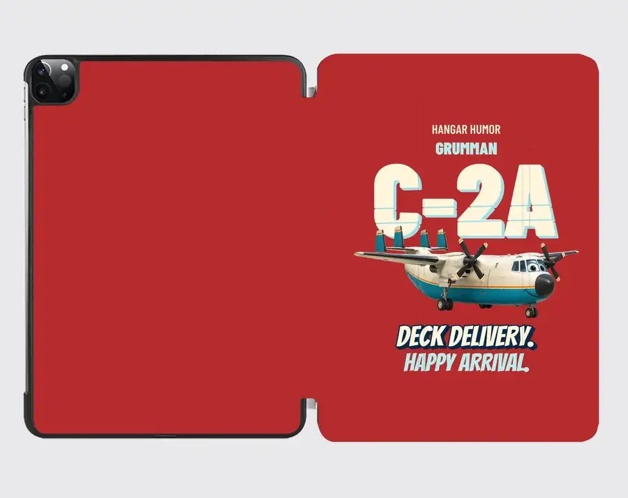 Grumman C-2A Greyhound - Deck delivery. Happy arrival. design on red ipad tablet case