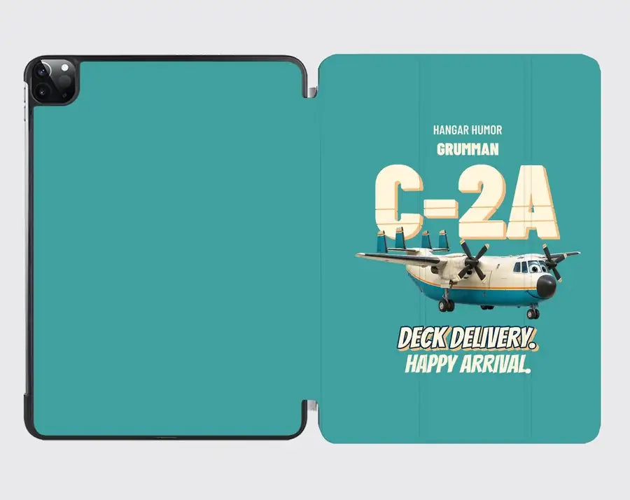 Grumman C-2A Greyhound - Deck delivery. Happy arrival. design on turquoise ipad tablet case
