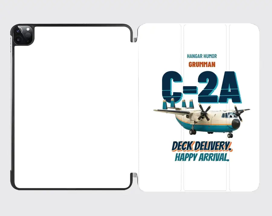 Grumman C-2A Greyhound - Deck delivery. Happy arrival. design on white ipad tablet case