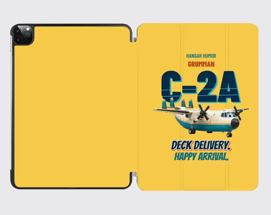 Grumman C-2A Greyhound - Deck delivery. Happy arrival. design on yellow ipad tablet case