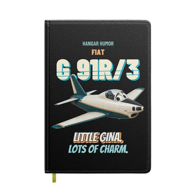 Fiat G.91R/3 Gina - Little gina. Lots of charm. design on black notebook