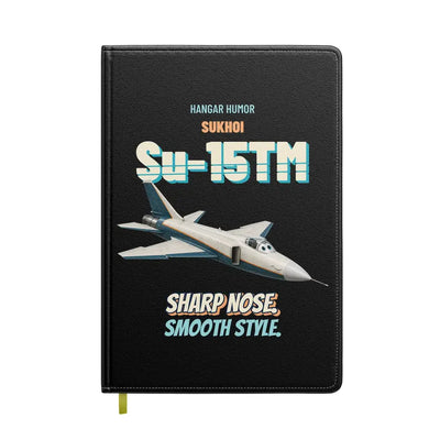 Sukhoi Su-15TM Flagon - Sharp nose. Smooth style. design on black notebook