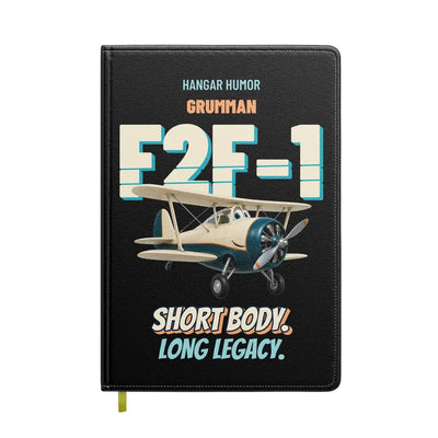 Grumman F2F-1 - Short body. Long legacy. design on black notebook