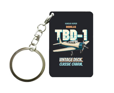 Douglas TBD-1 Devastator - Vintage deck. Classic charm. design on black key chain