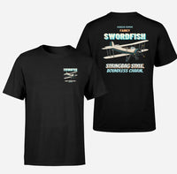 Thumbnail for Fairey Swordfish Mk I - Stringbag style. Boundless charm. - Double-Side T-Shirt design on black double side t shirt