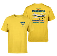 Thumbnail for Fairey Swordfish Mk I - Stringbag style. Boundless charm. - Double-Side T-Shirt design on yellow double side t shirt