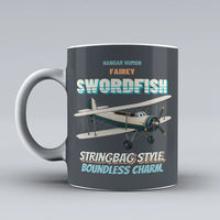 Thumbnail for Fairey Swordfish Mk I - Stringbag style. Boundless charm. design on gray ceramic mug