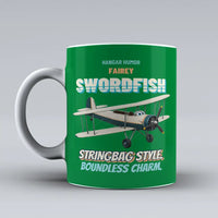 Thumbnail for Fairey Swordfish Mk I - Stringbag style. Boundless charm. design on green ceramic mug