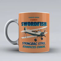 Thumbnail for Fairey Swordfish Mk I - Stringbag style. Boundless charm. design on orange ceramic mug
