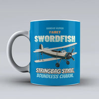 Thumbnail for Fairey Swordfish Mk I - Stringbag style. Boundless charm. design on turquoise ceramic mug
