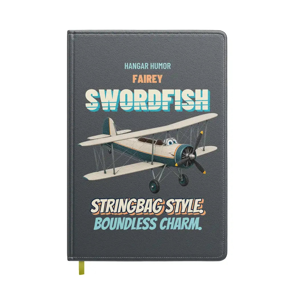 Fairey Swordfish Mk I - Stringbag style. Boundless charm. design on gray notebook