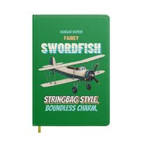 Thumbnail for Fairey Swordfish Mk I - Stringbag style. Boundless charm. design on green notebook