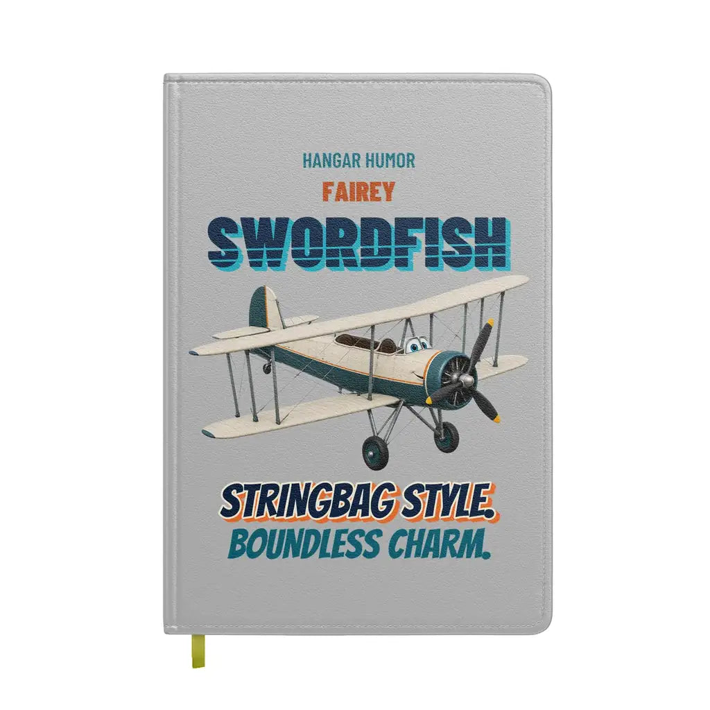 Fairey Swordfish Mk I - Stringbag style. Boundless charm. design on light gray notebook