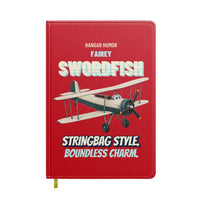 Thumbnail for Fairey Swordfish Mk I - Stringbag style. Boundless charm. design on red notebook