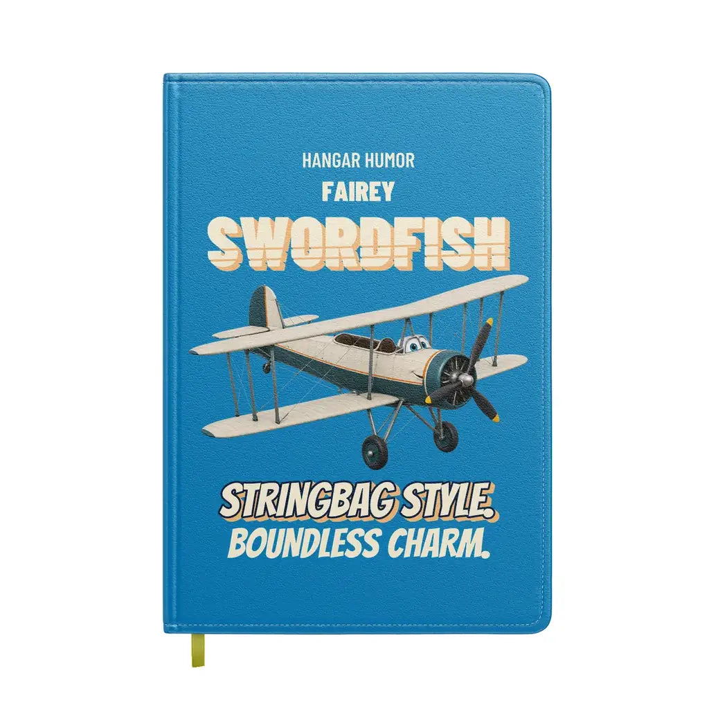 Fairey Swordfish Mk I - Stringbag style. Boundless charm. design on turquoise notebook