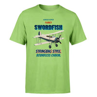 Thumbnail for Fairey Swordfish Mk I - Stringbag style. Boundless charm. - Premium T-Shirt design on lightgreen premium t shirt
