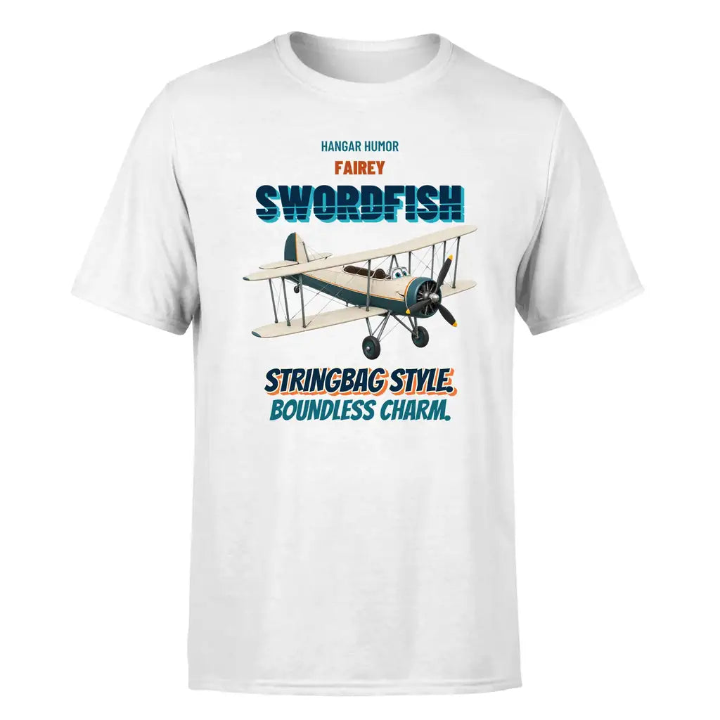 Fairey Swordfish Mk I - Stringbag style. Boundless charm. - Premium T-Shirt design on white premium t shirt