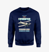 Thumbnail for Fairey Swordfish Mk I - Stringbag style. Boundless charm. design on navy blue sweatshirt