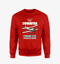 Thumbnail for Fairey Swordfish Mk I - Stringbag style. Boundless charm. design on red sweatshirt