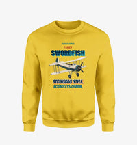Thumbnail for Fairey Swordfish Mk I - Stringbag style. Boundless charm. design on yellow sweatshirt
