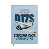 Thumbnail for Beechcraft D17S Staggerwing - Staggered wings. Standout style. design on light blue notebook
