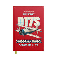 Thumbnail for Beechcraft D17S Staggerwing - Staggered wings. Standout style. design on red notebook