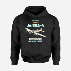 Single-Side Printing — Junkers Ju 88A-4 - Twin engines. Versatile charm. Hoodies