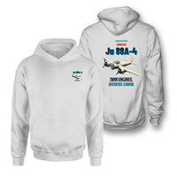 Thumbnail for Junkers Ju 88A-4 - Twin engines. Versatile charm. - Double-Side Hoodie design on white double side hoodie
