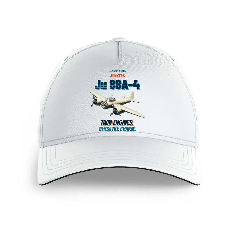 Junkers Ju 88A-4 - Twin engines. Versatile charm. design on white printed hat