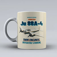 Thumbnail for Junkers Ju 88A-4 - Twin engines. Versatile charm. design on beige ceramic mug
