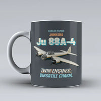 Thumbnail for Junkers Ju 88A-4 - Twin engines. Versatile charm. design on gray ceramic mug