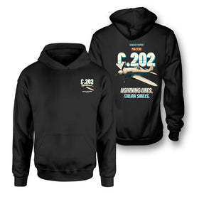 Double-Side Printing — Macchi C.202 Folgore - Lightning lines. Italian smiles. Hoodies