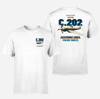 Thumbnail for Macchi C.202 Folgore - Lightning lines. Italian smiles. - Double-Side T-Shirt design on white double side t shirt