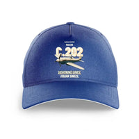 Thumbnail for Macchi C.202 Folgore - Lightning lines. Italian smiles. design on blue printed hat
