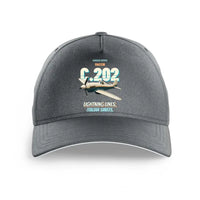 Thumbnail for Macchi C.202 Folgore - Lightning lines. Italian smiles. design on gray printed hat