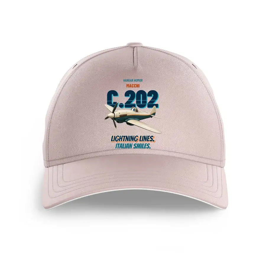 Macchi C.202 Folgore - Lightning lines. Italian smiles. design on pink printed hat