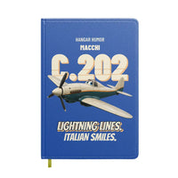 Thumbnail for Macchi C.202 Folgore - Lightning lines. Italian smiles. design on blue notebook