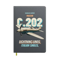 Thumbnail for Macchi C.202 Folgore - Lightning lines. Italian smiles. design on gray notebook