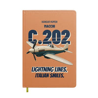 Thumbnail for Macchi C.202 Folgore - Lightning lines. Italian smiles. design on orange notebook